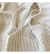 Women’s Retro Twist Cotton Knitted Shoulder Bag for Boho Everyday Style & Gifts