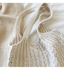 Women’s Retro Twist Cotton Knitted Shoulder Bag for Boho Everyday Style & Gifts