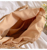 Women’s Simple Woven Straw Tote Bag for Beach, Vacation & Summer Outfits