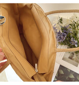 Women’s Modern Style Straw Woven Tote Bag for Beach, Vacation & Summer Outfits