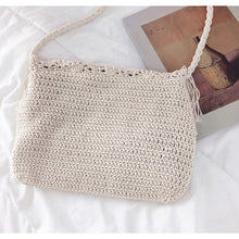 Women’s Crochet Cotton Handmade Bohemian Tassel Beach Bag Tote Bag for Boho Everyday Style & Gifts