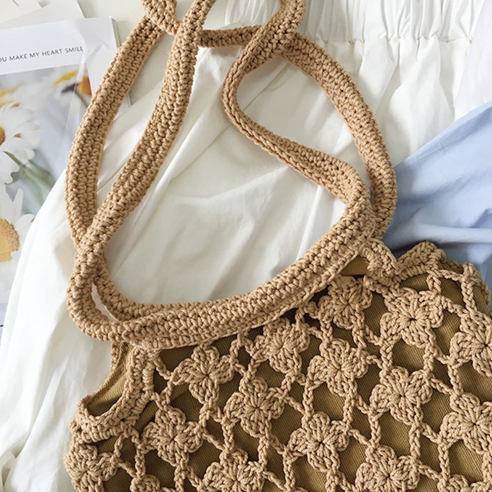 Häkel-Umhängetasche für Damen im Boho-Stil für Alltag und Geschenke