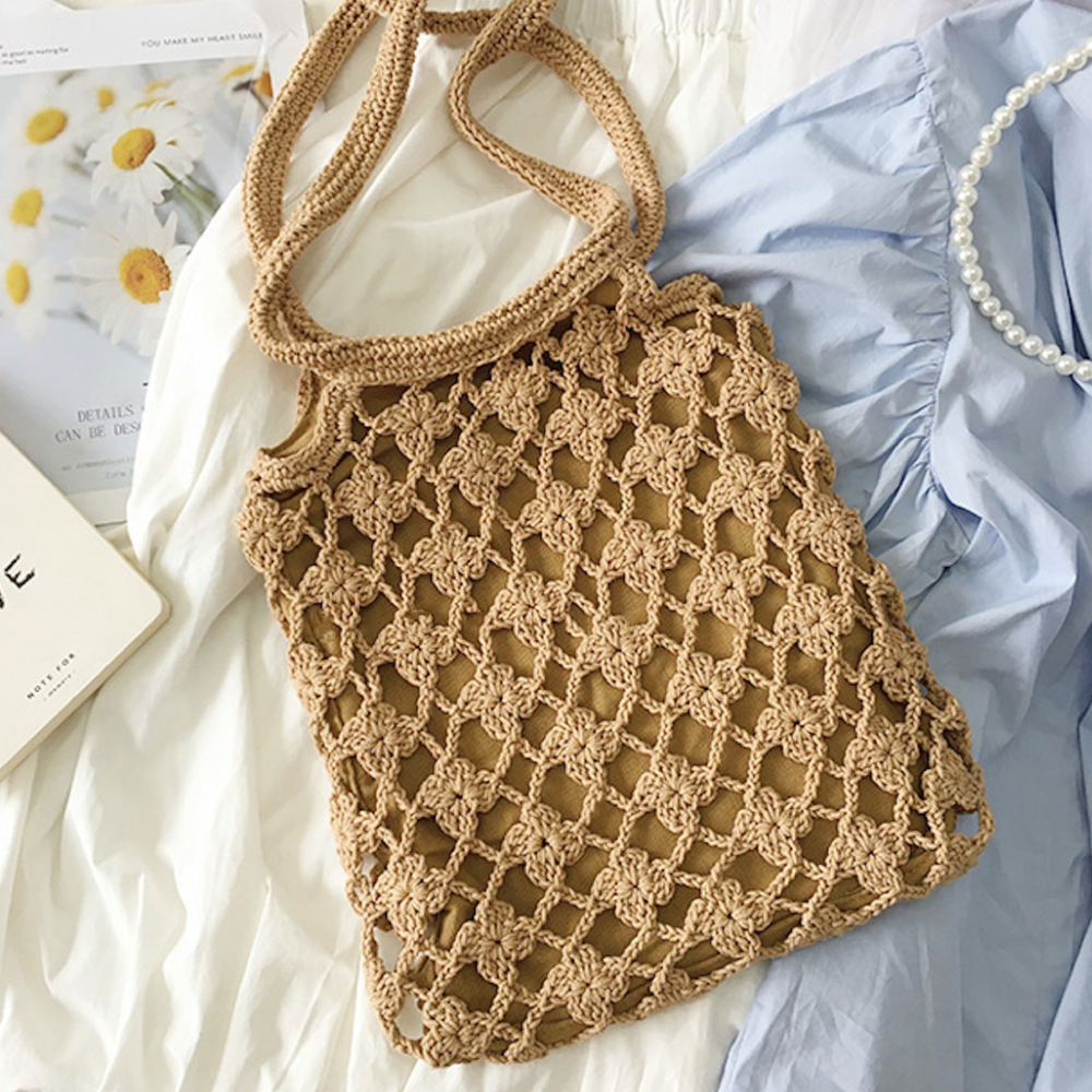 Häkel-Umhängetasche für Damen im Boho-Stil für Alltag und Geschenke
