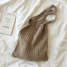 Women’s Retro Twist Cotton Knitted Shoulder Bag for Boho Everyday Style & Gifts
