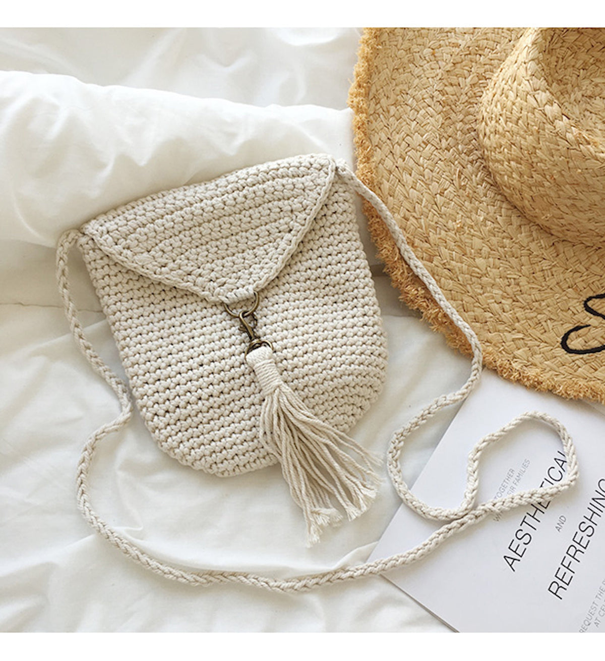 Women’s Handmade Crochet Mini Purse with Tassel Crossbody Bag for Boho Everyday Style & Gifts