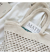 Women’s Retro Fish Net Cotton Knitted Shoulder Bag for Boho Everyday Style & Gifts
