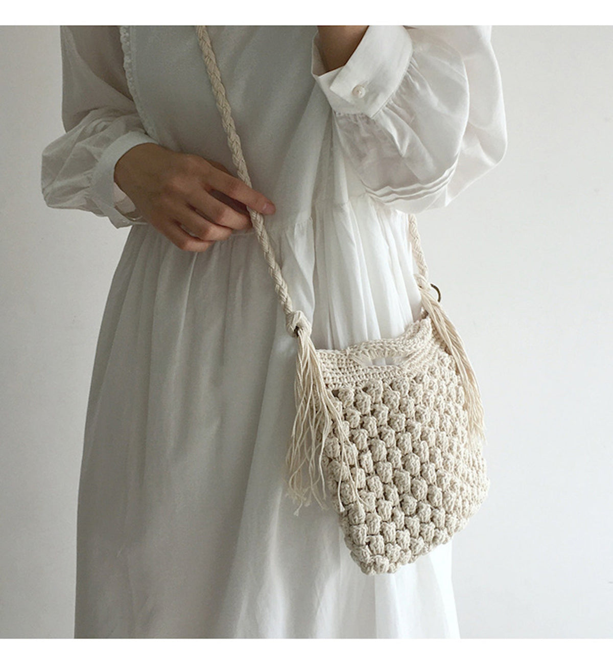 Women’s Natural Cotton Casual Shoulder Bag for Boho Everyday Style & Gifts