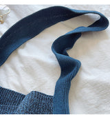 Women’s Cotton Knit Shoulder Bag Bucket Bag for Boho Everyday Style & Gifts