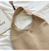 Women’s Retro Cotton Knitted Shoulder Bag for Boho Everyday Style & Gifts