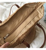 Women’s Retro Straw Woven Tote Bag for Beach, Vacation & Summer Outfits