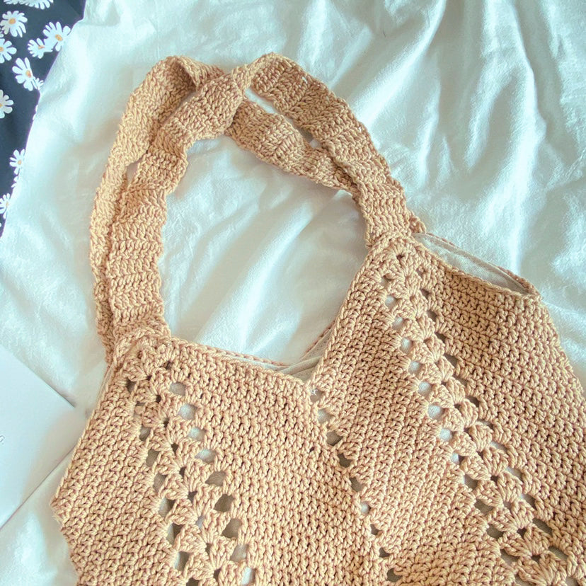 Women’s Minimalistic Crochet Handbag Shoulder Bag for Boho Everyday Style & Gifts