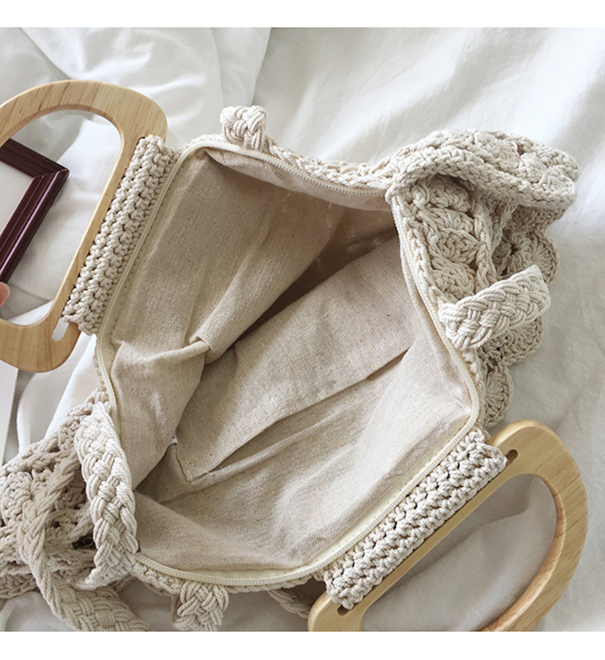 Women’s Artsy Shell Shaped Cotton Shoulder Bag Purse for Boho Everyday Style & Gifts