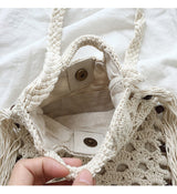 Women’s Retro Cotton Crochet Shoulder Bag for Boho Everyday Style & Gifts