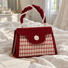 Rosaline Wine Red Velvet Evening Bag for Weddings