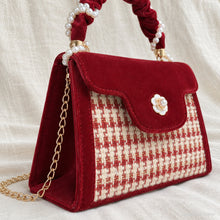 Rosaline Wine Red Velvet Evening Bag for Weddings