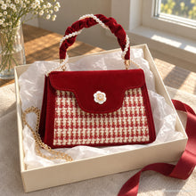 Rosaline Wine Red Velvet Evening Bag for Weddings