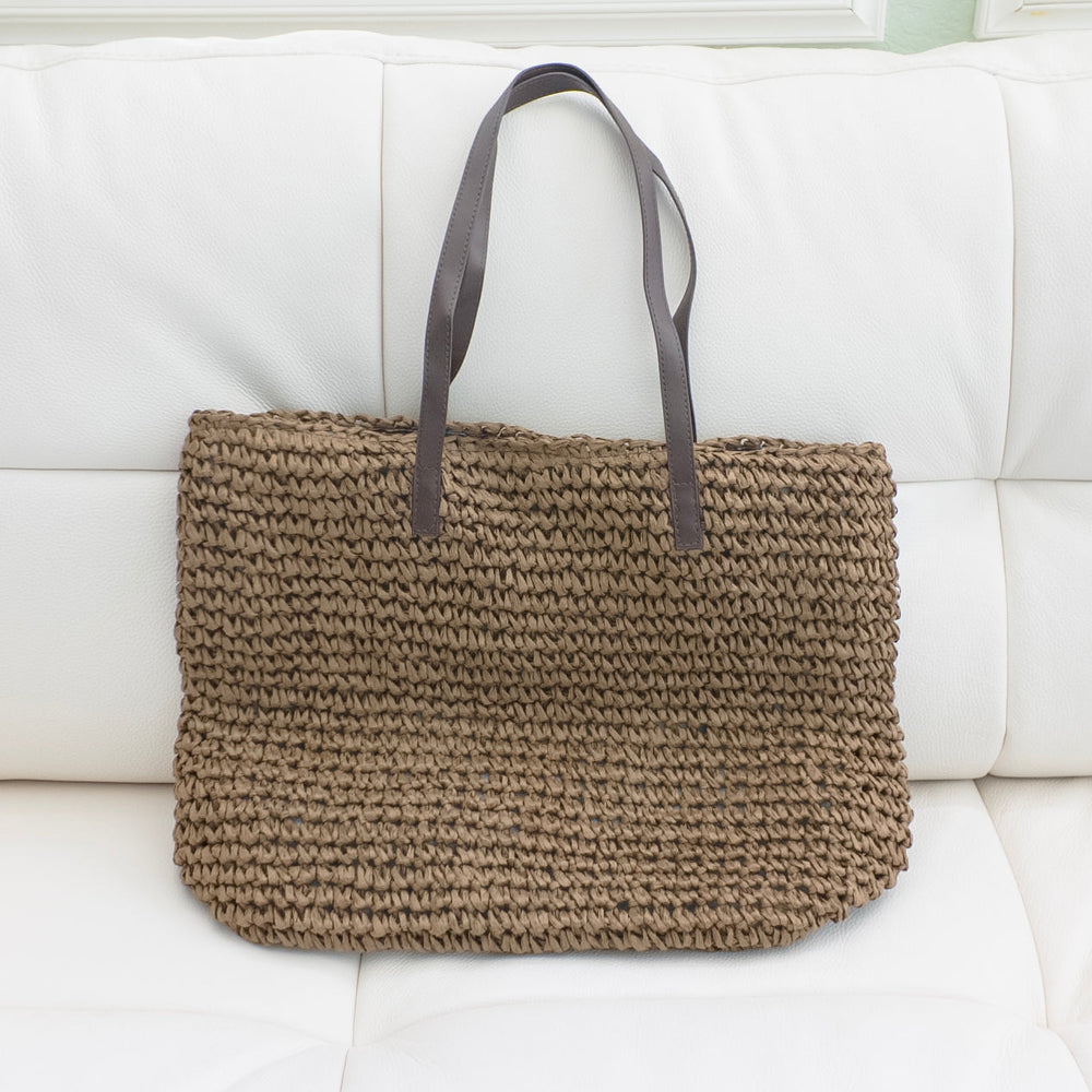 Women’s Large Straw Woven Summer Tote Bag for Beach, Vacation & Summer Outfits
