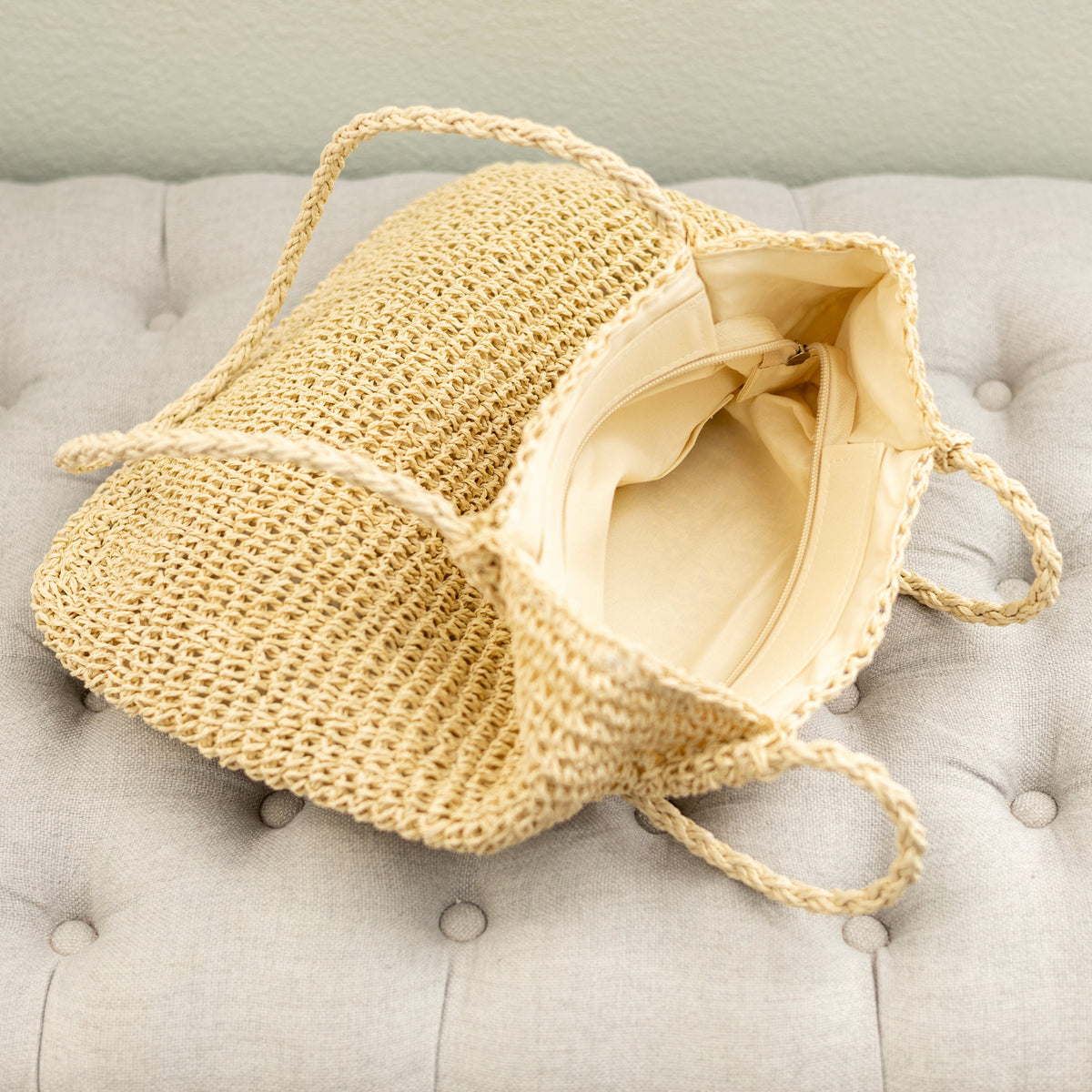 Women’s Straw Woven Tote for Beach, Vacation & Summer Outfits