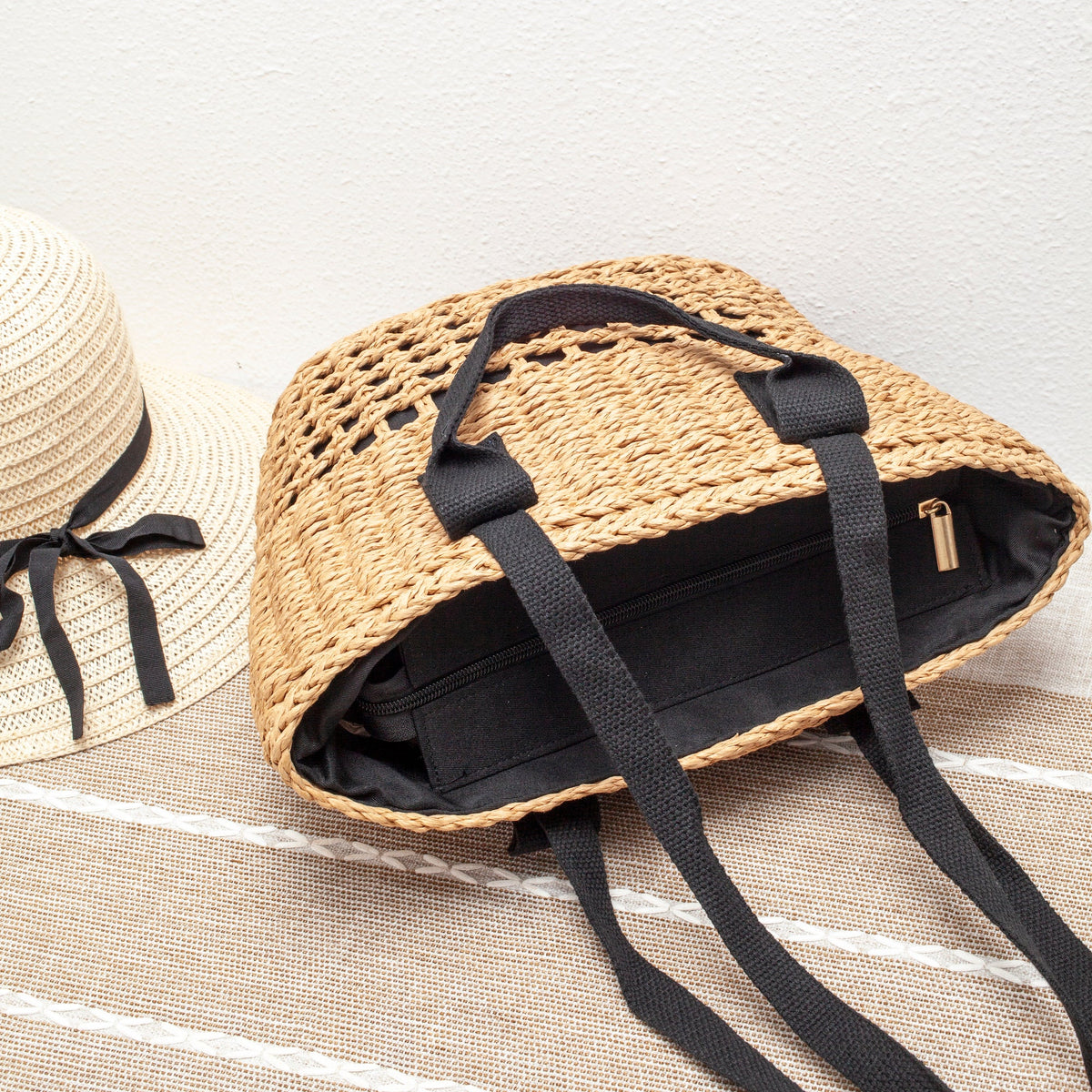 Women’s Straw Summer Beach Basket Tote for Beach, Vacation & Summer Outfits