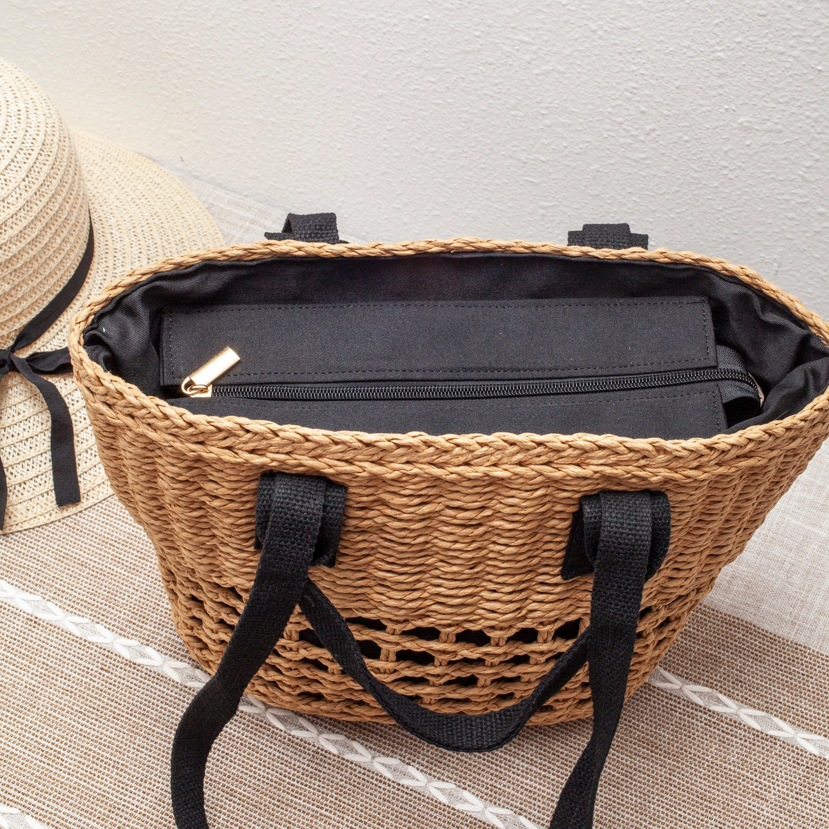 Women’s Straw Summer Beach Basket Tote for Beach, Vacation & Summer Outfits