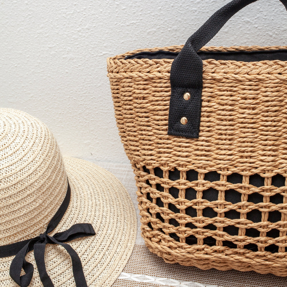 Women’s Straw Summer Beach Basket Tote for Beach, Vacation & Summer Outfits