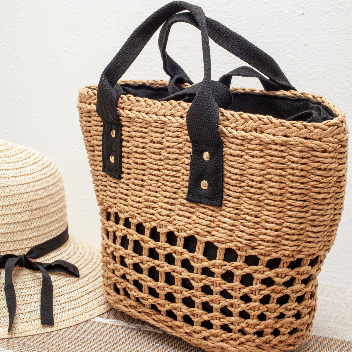 Women’s Straw Summer Beach Basket Tote for Beach, Vacation & Summer Outfits