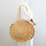 Women’s Soft Raffia Woven Summer Straw Shoulder Bag for Beach, Vacation & Summer Outfits