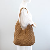 Women’s Simple Straw Woven Shoulder Bag for Beach, Vacation & Summer Outfits