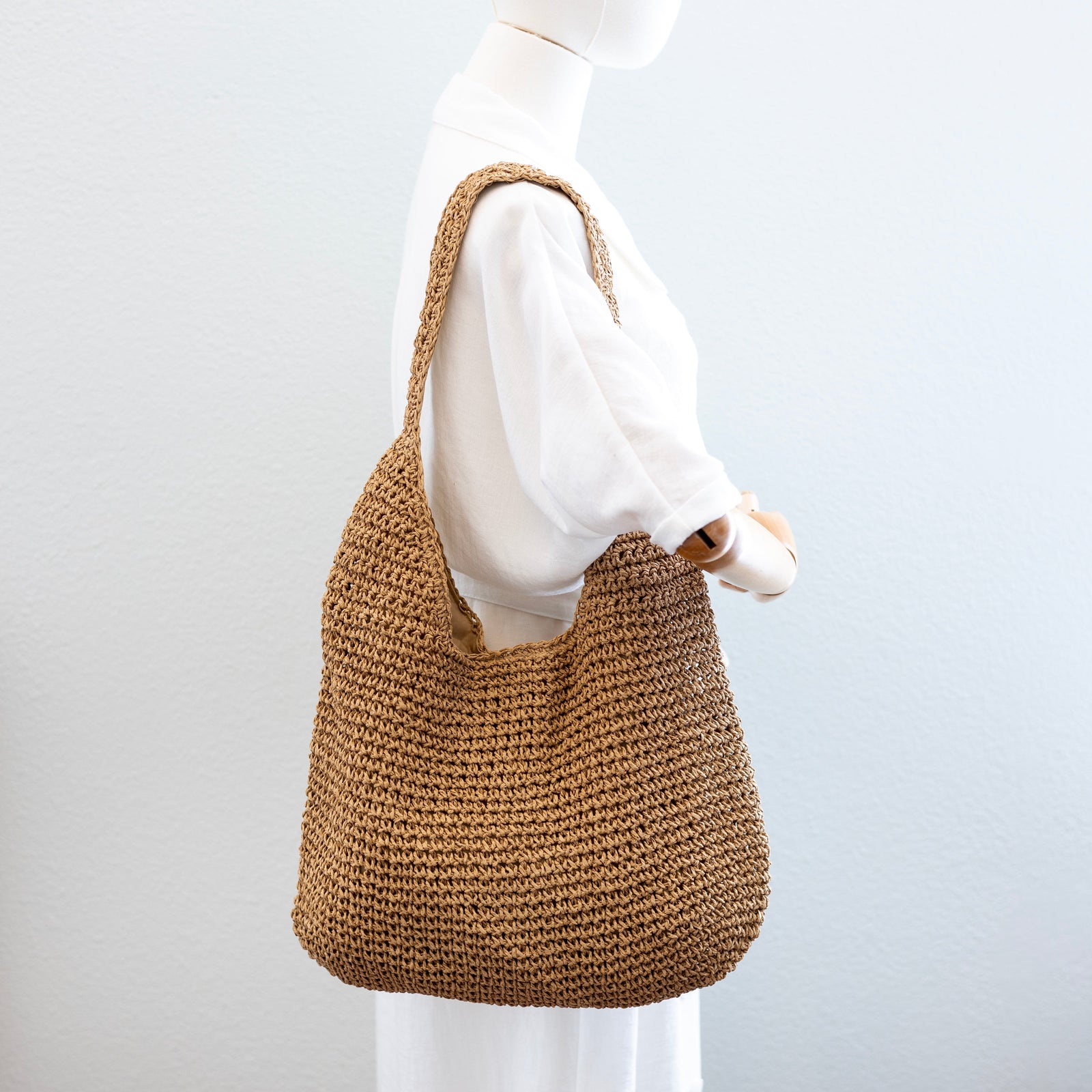 Women’s Simple Straw Woven Shoulder Bag for Beach, Vacation & Summer Outfits