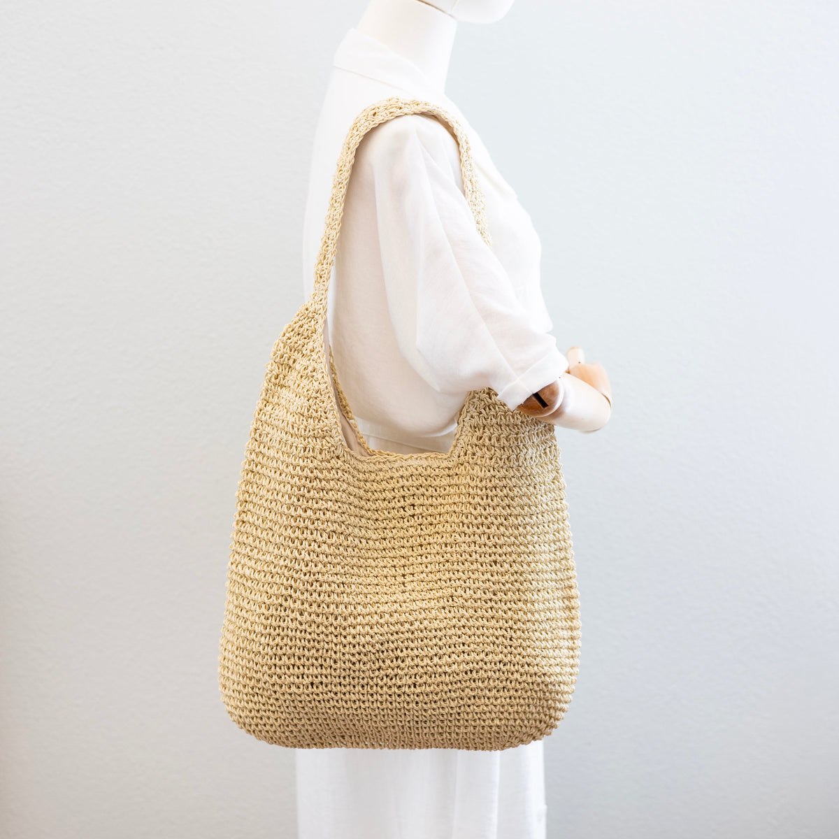 Women’s Simple Straw Woven Shoulder Bag for Beach, Vacation & Summer Outfits