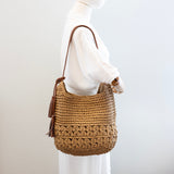 Women’s Straw Woven Tote for Beach, Vacation & Summer Outfits