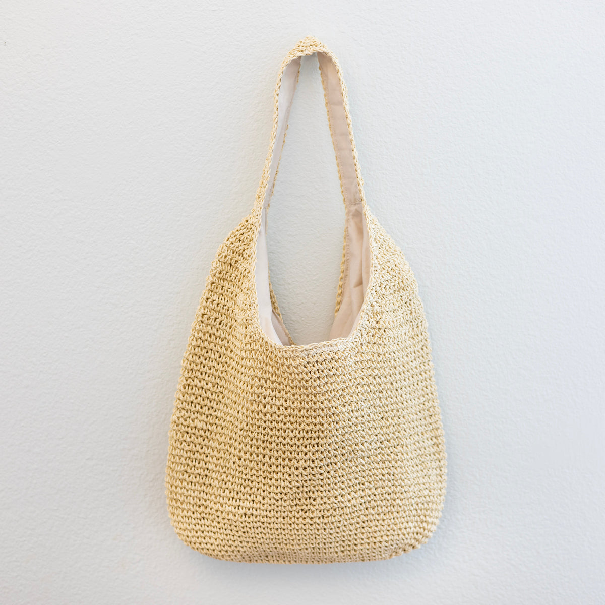 Women’s Simple Straw Woven Shoulder Bag for Beach, Vacation & Summer Outfits