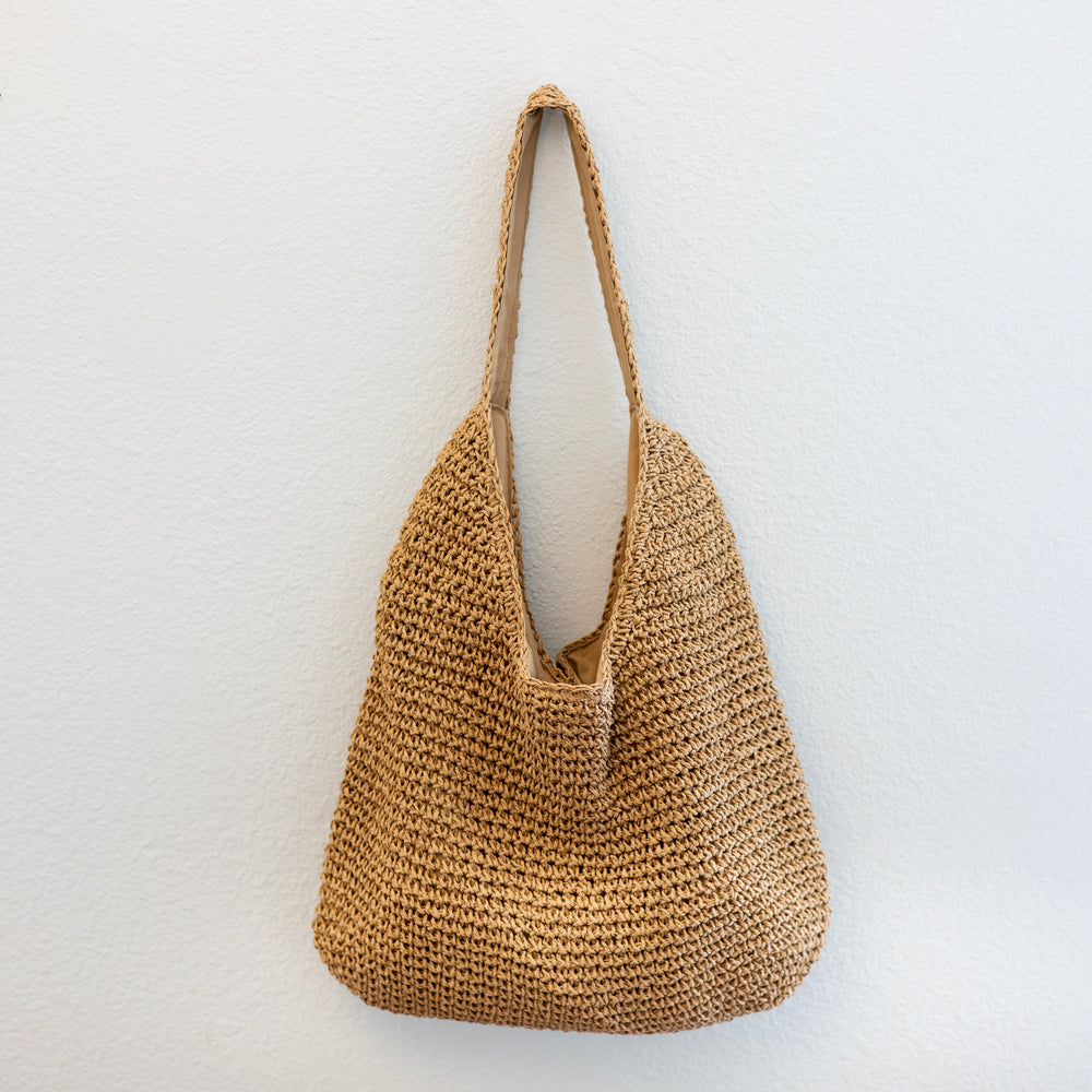 Women’s Simple Straw Woven Shoulder Bag for Beach, Vacation & Summer Outfits