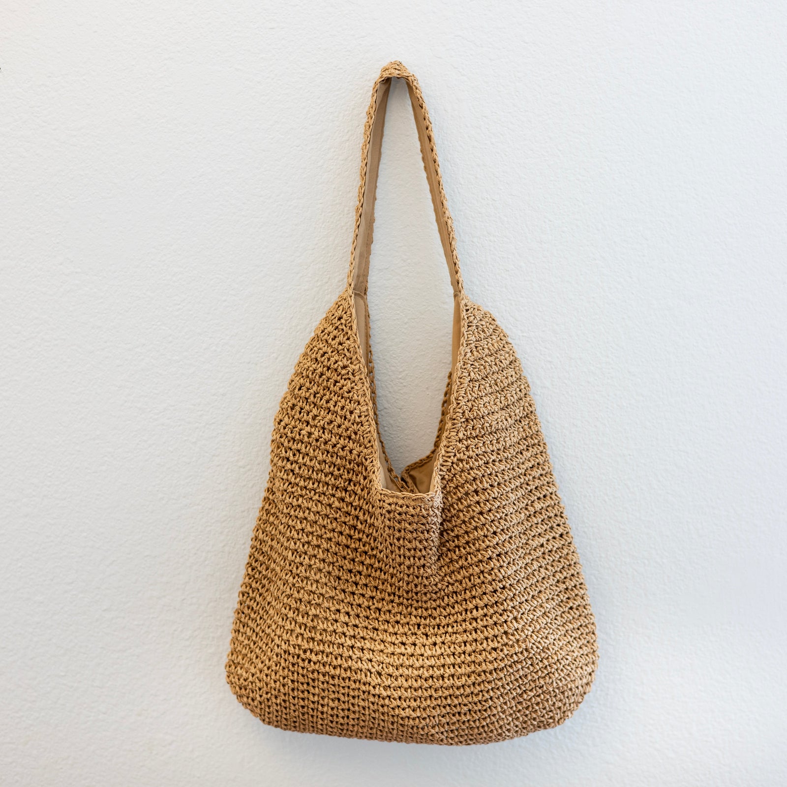 Women’s Simple Straw Woven Shoulder Bag for Beach, Vacation & Summer Outfits