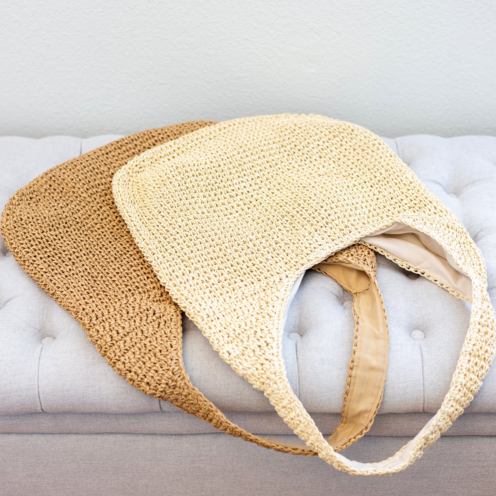 Women’s Simple Straw Woven Shoulder Bag for Beach, Vacation & Summer Outfits