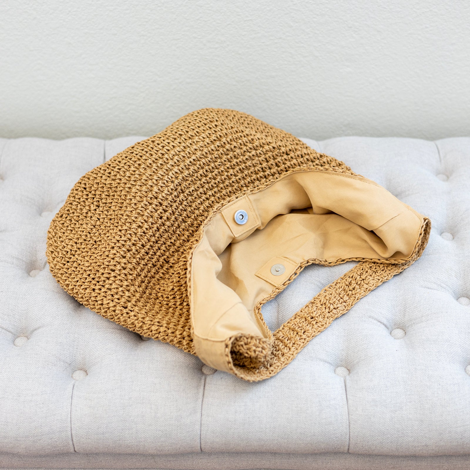 Women’s Simple Straw Woven Shoulder Bag for Beach, Vacation & Summer Outfits