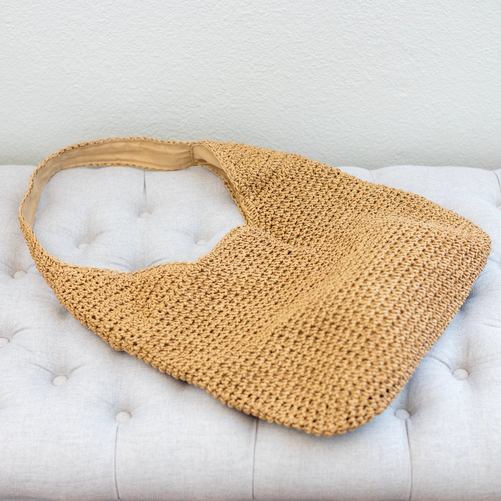 Women’s Simple Straw Woven Shoulder Bag for Beach, Vacation & Summer Outfits