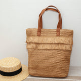 Women’s Large Straw Tote for Beach, Vacation & Summer Outfits