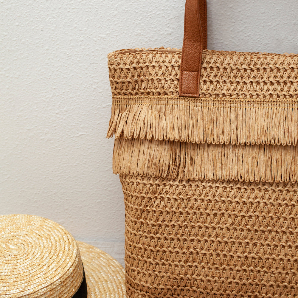 Women’s Large Straw Tote for Beach, Vacation & Summer Outfits