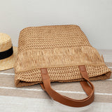 Women’s Large Straw Tote for Beach, Vacation & Summer Outfits