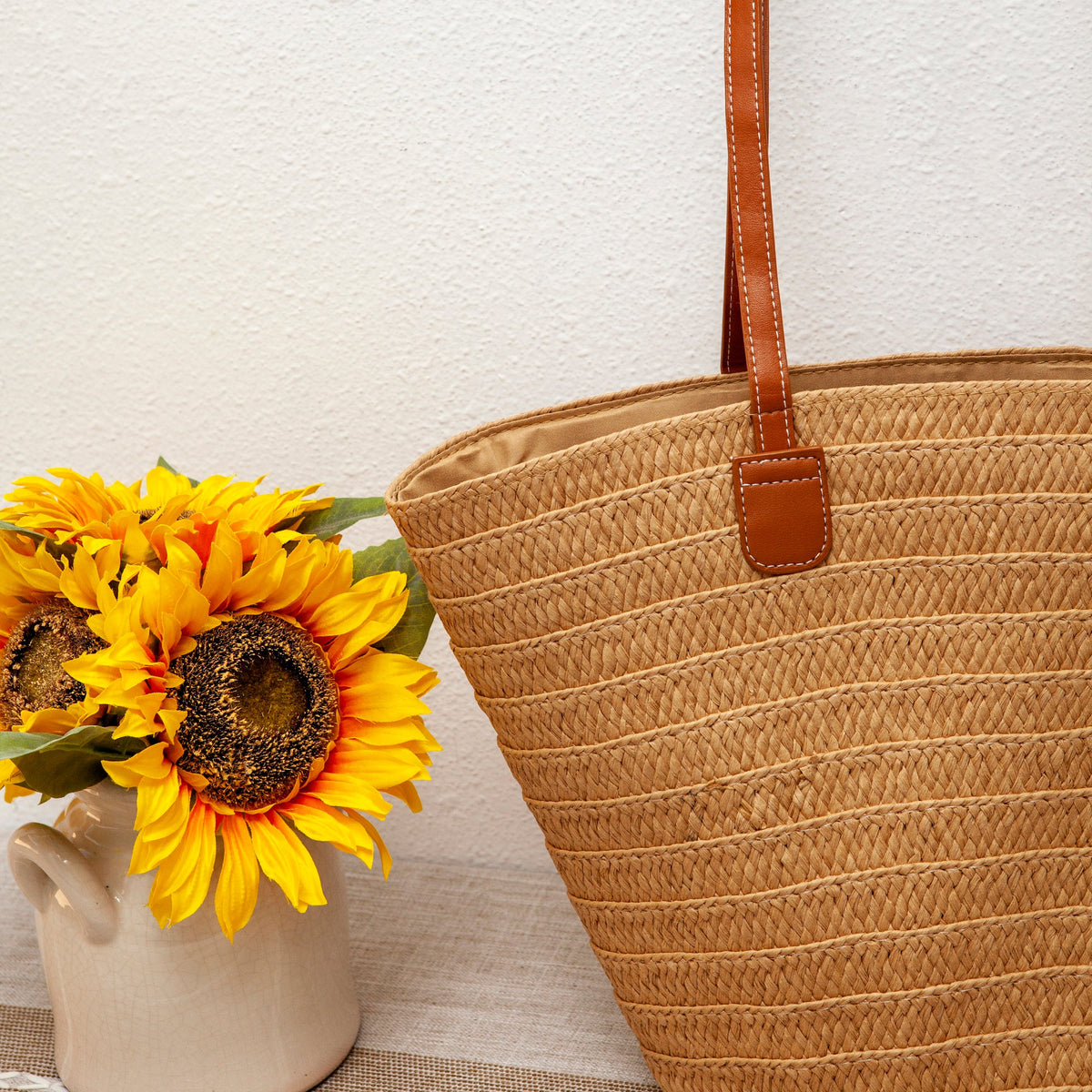 Women’s Straw Summer Basket Tote Bag for Beach, Vacation & Summer Outfits