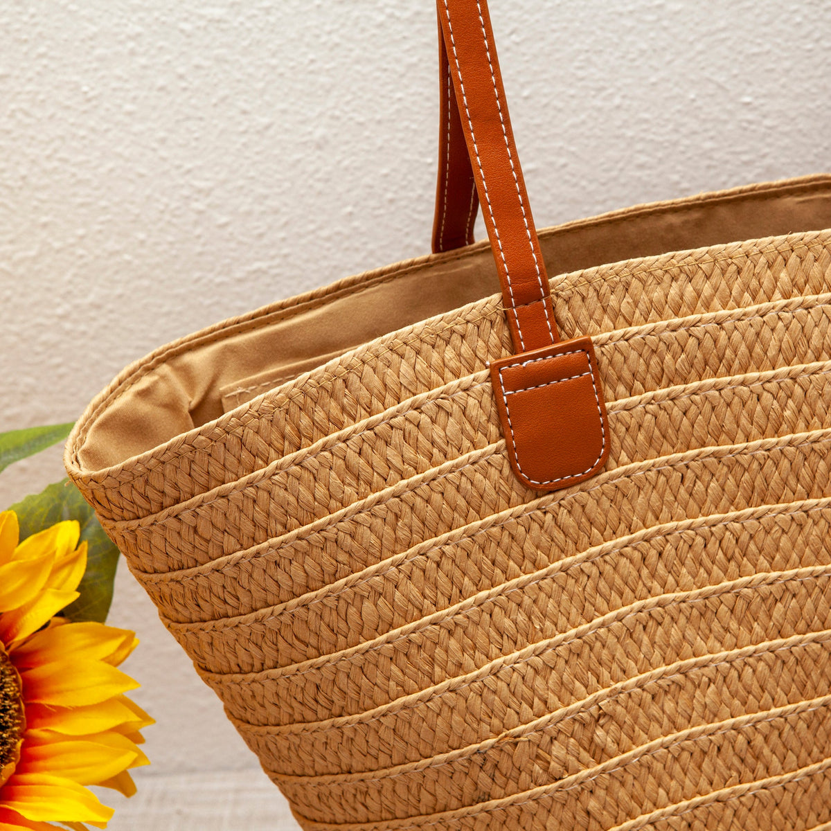 Women’s Straw Summer Basket Tote Bag for Beach, Vacation & Summer Outfits