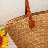 Women’s Straw Summer Basket Tote Bag for Beach, Vacation & Summer Outfits