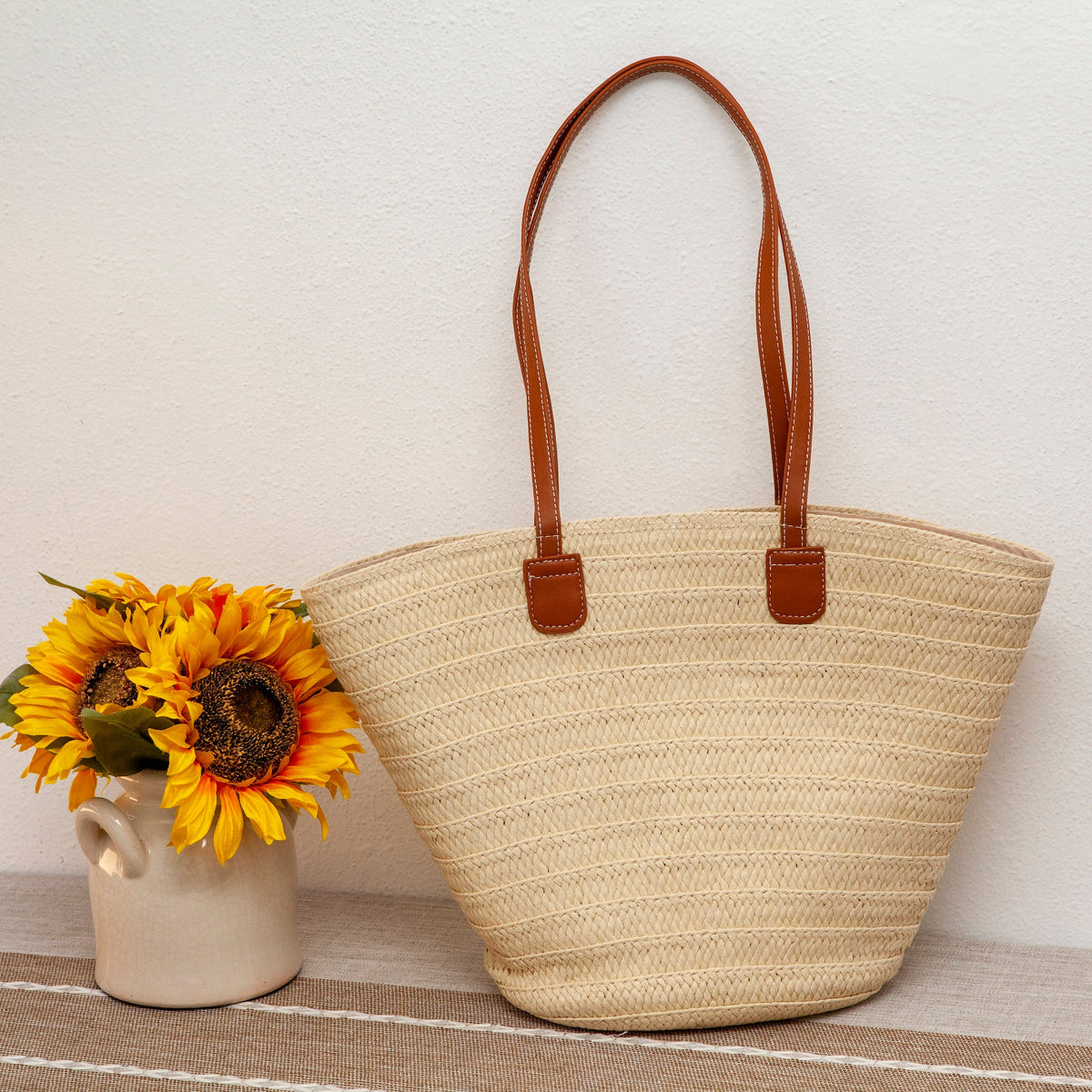 Women’s Straw Summer Basket Tote Bag for Beach, Vacation & Summer Outfits