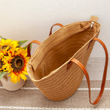 Women’s Straw Summer Basket Tote Bag for Beach, Vacation & Summer Outfits