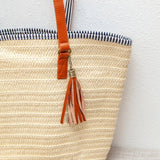 Women’s Straw Summer Basket Tote with Tassel for Beach, Vacation & Summer Outfits
