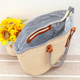 Women’s Straw Summer Basket Tote with Tassel for Beach, Vacation & Summer Outfits