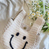 Women’s Handmade Crochet Smiley Bag Purse for Boho Everyday Style & Gifts