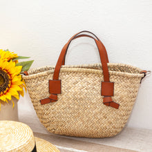 Handgemachte Stroh-Rattankorb-Tragetasche für Strand, Urlaub & Sommer-Outfits für Damen