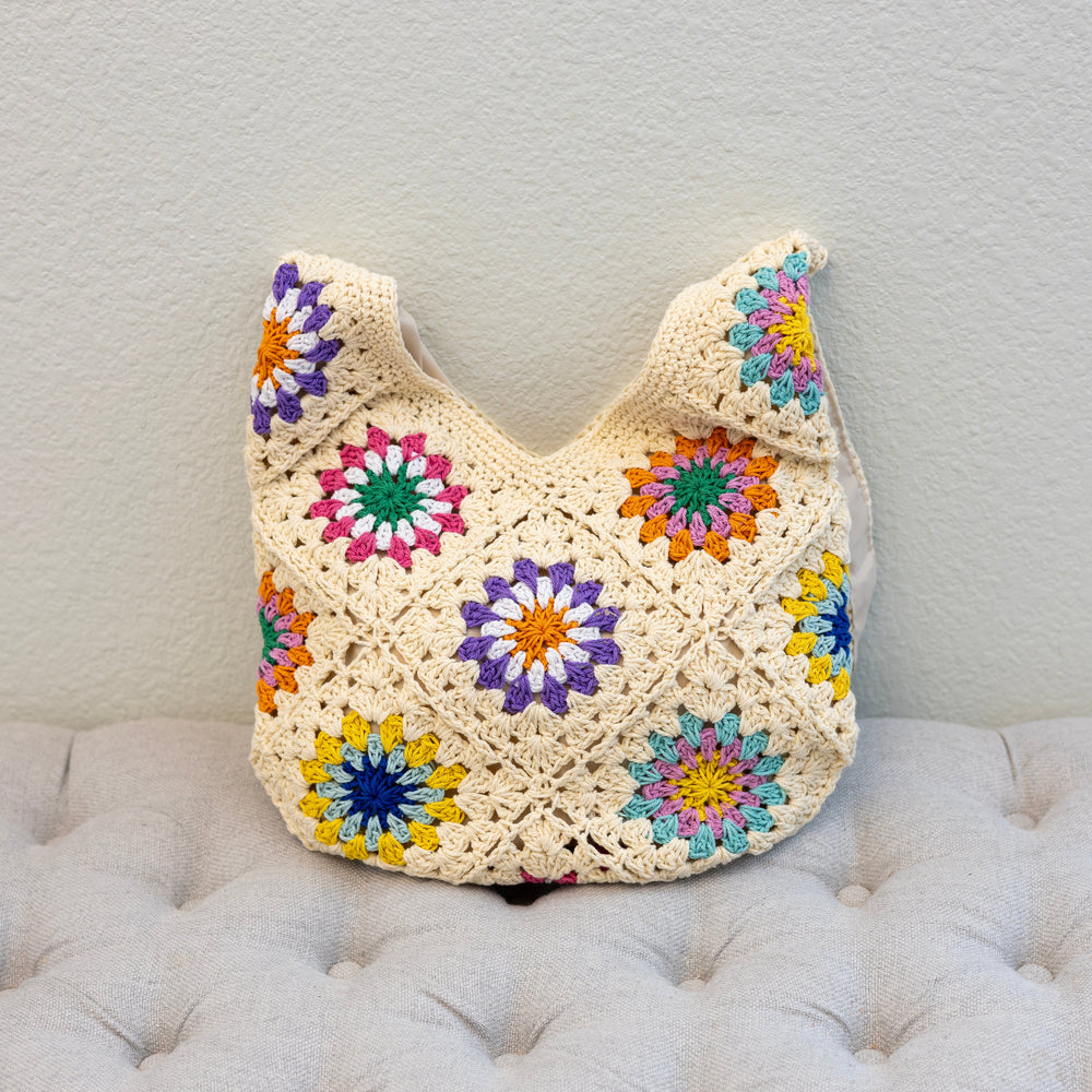 Boho-Häkel-Umhängetasche für den täglichen Boho-Stil & als Geschenk
